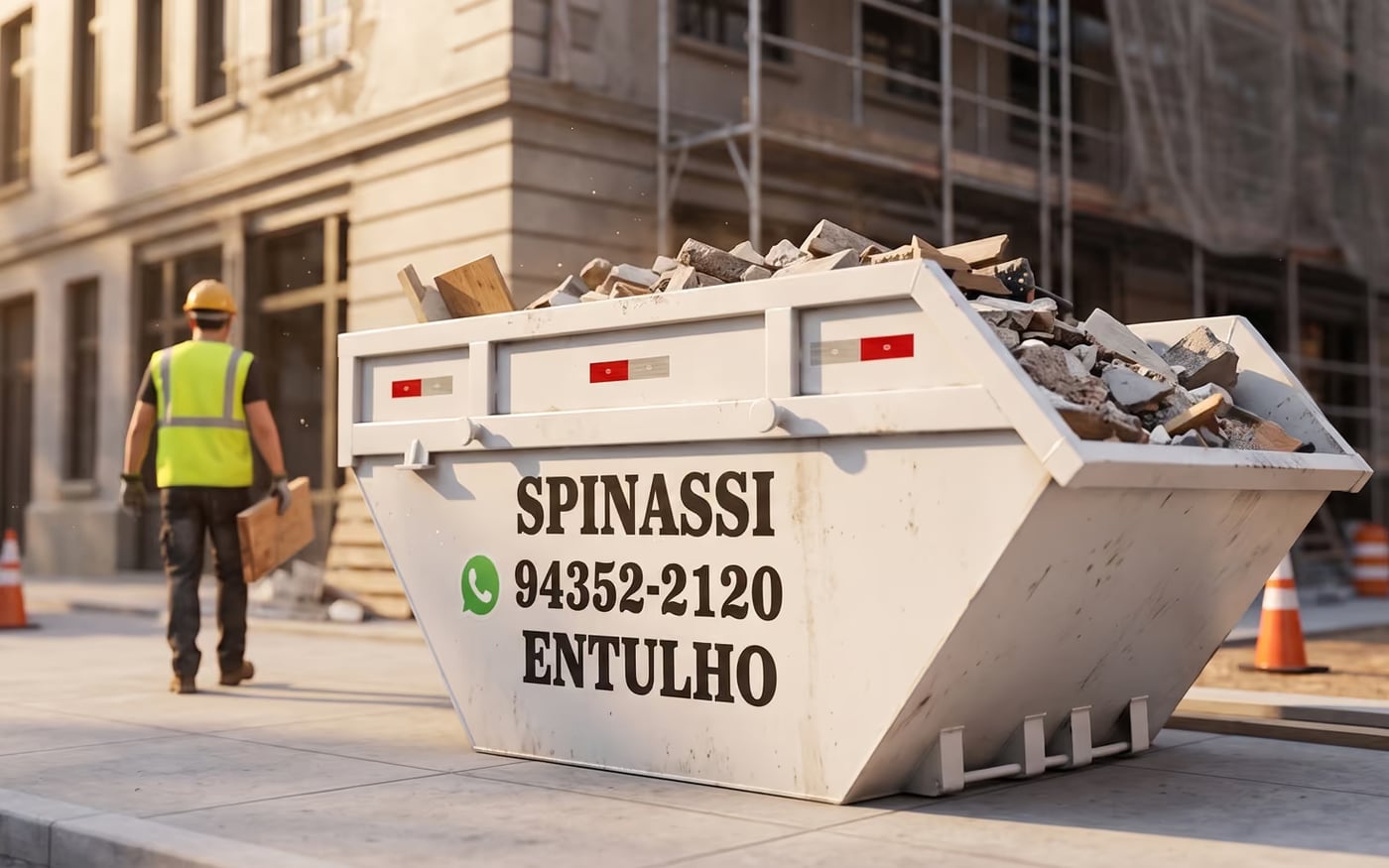 Caçamba Spinassi Entulho — entrega e retirada em Atibaia e Jarinu